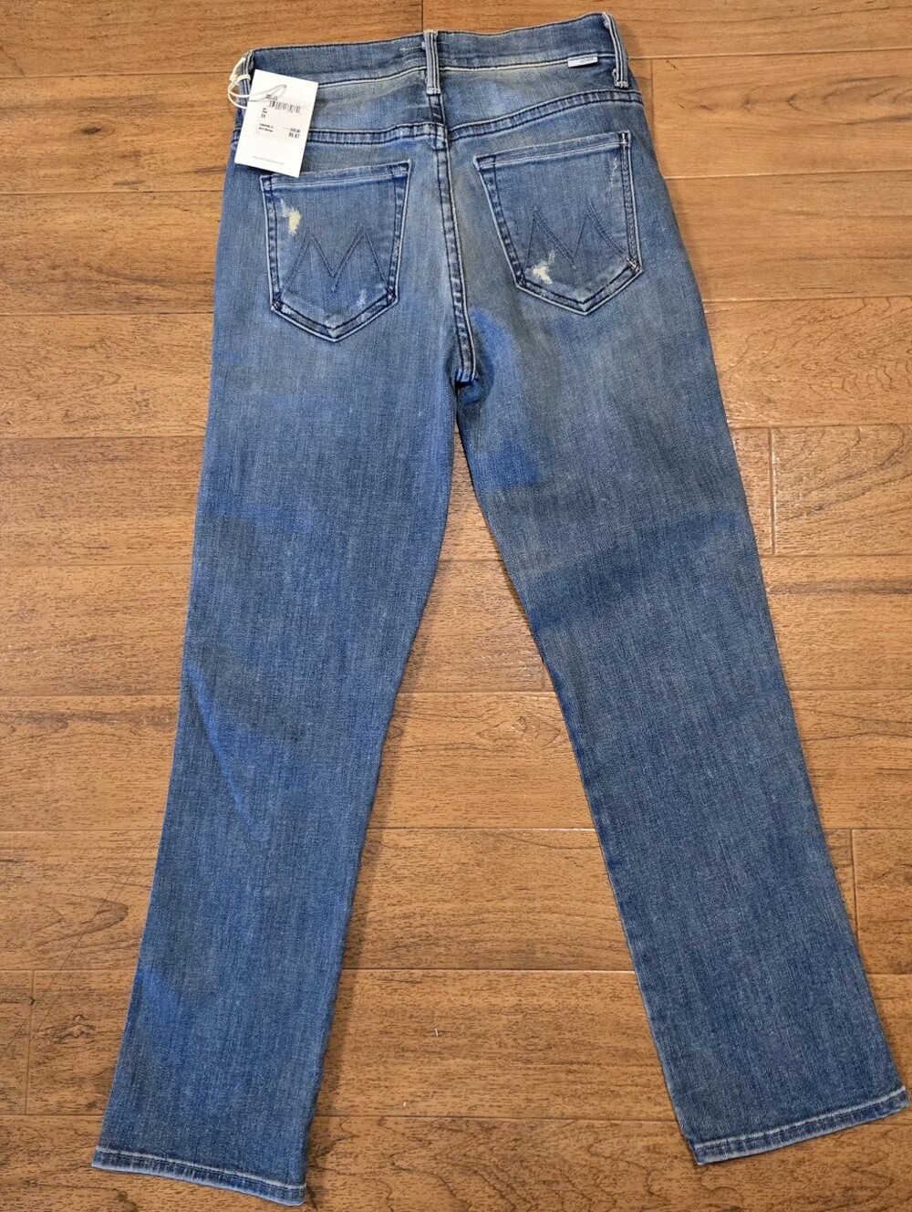 MOTHER The Rascal Crop High Waisted Jeans – Graffiti Girl Wash – Size 24 – NWT - Picture 4 of 7